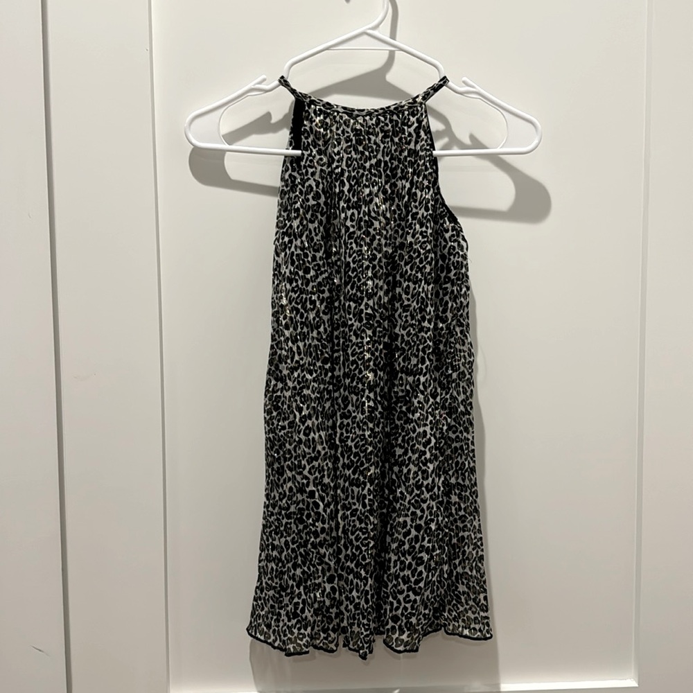 Rare editions cheetah dress, girls size 6, shimmery